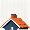 Roofing service icon illustration
