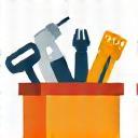Tool rental service icon illustration
